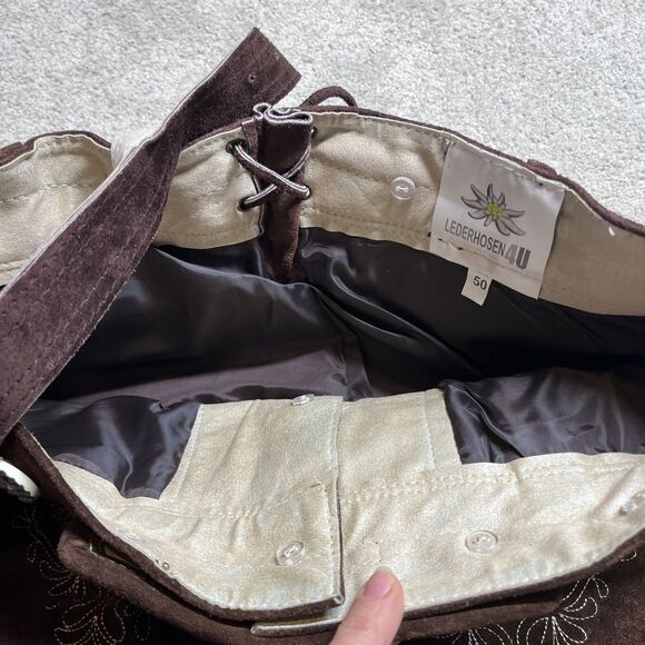 Brown Embroidered Men's Hybrid Shorts - Picture 11 of 16